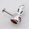 PUNK ROCK RABBIT CZ THREADLESS (PUSH IN) 316L SURGICAL STEEL LABRET SET